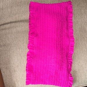 Pink neon beach crop top